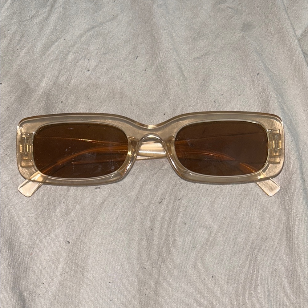SHEIN Transparent Brown Sunglasses